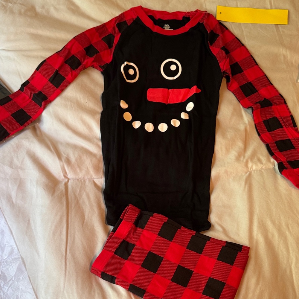 Kids Red and Black Plaid Pajamas